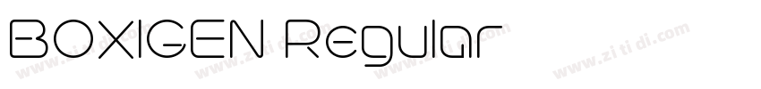 BOXIGEN Regular字体转换 BOXIGEN Regular字体转换